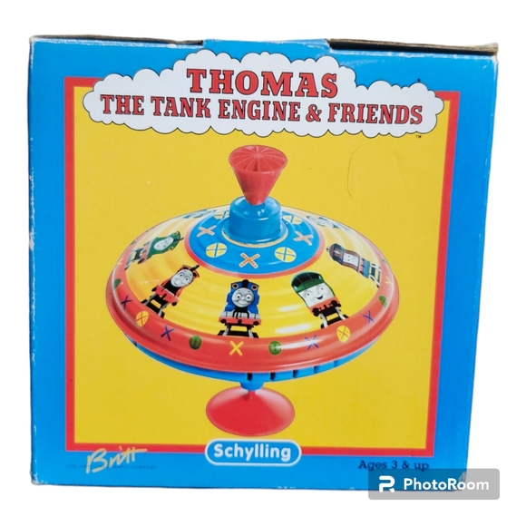 Vintage 1997 Thomas The Train Design Metal Spinning Top Children's Toy - Picture 2 of 14